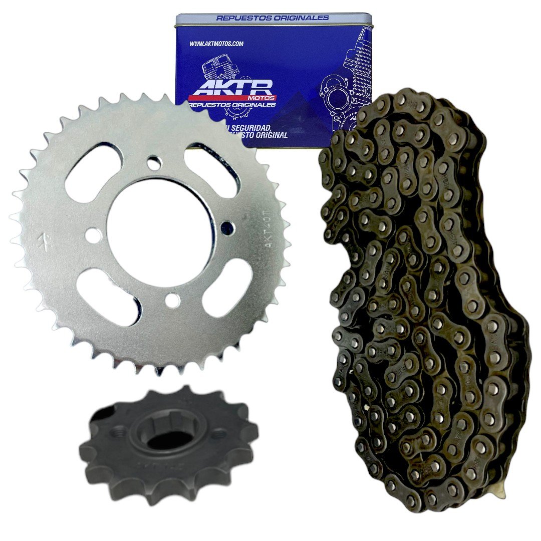 Kit Arrastre AKT Original 1440×124 1623 AKT 125R3 Kit Arrastre Original 1440X124 Cr4150162125R3 AKT 125R3 150 162 Cr4 - Imagen 1